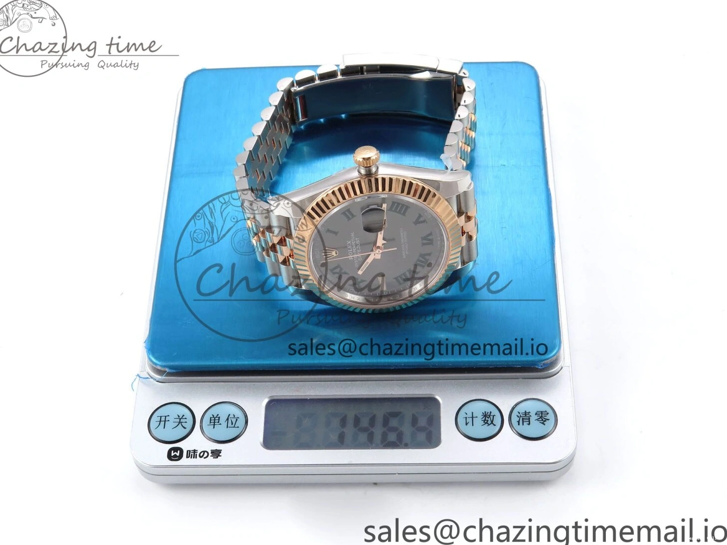 0214 DateJust 41 126331 ARF 1:1 Best Edition 904L Steel Gray Dial Green Roman Marker on SS RG Jubilee Bracelet SH3235（Gain Weight） FastDry 1103
